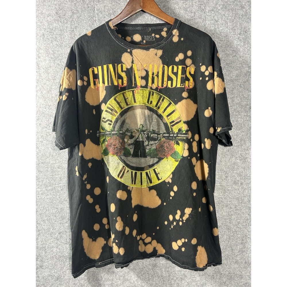 Guns N' Roses Use Your Illusion Bleached Band T-Shirt XXL Grunge Distressed Rock